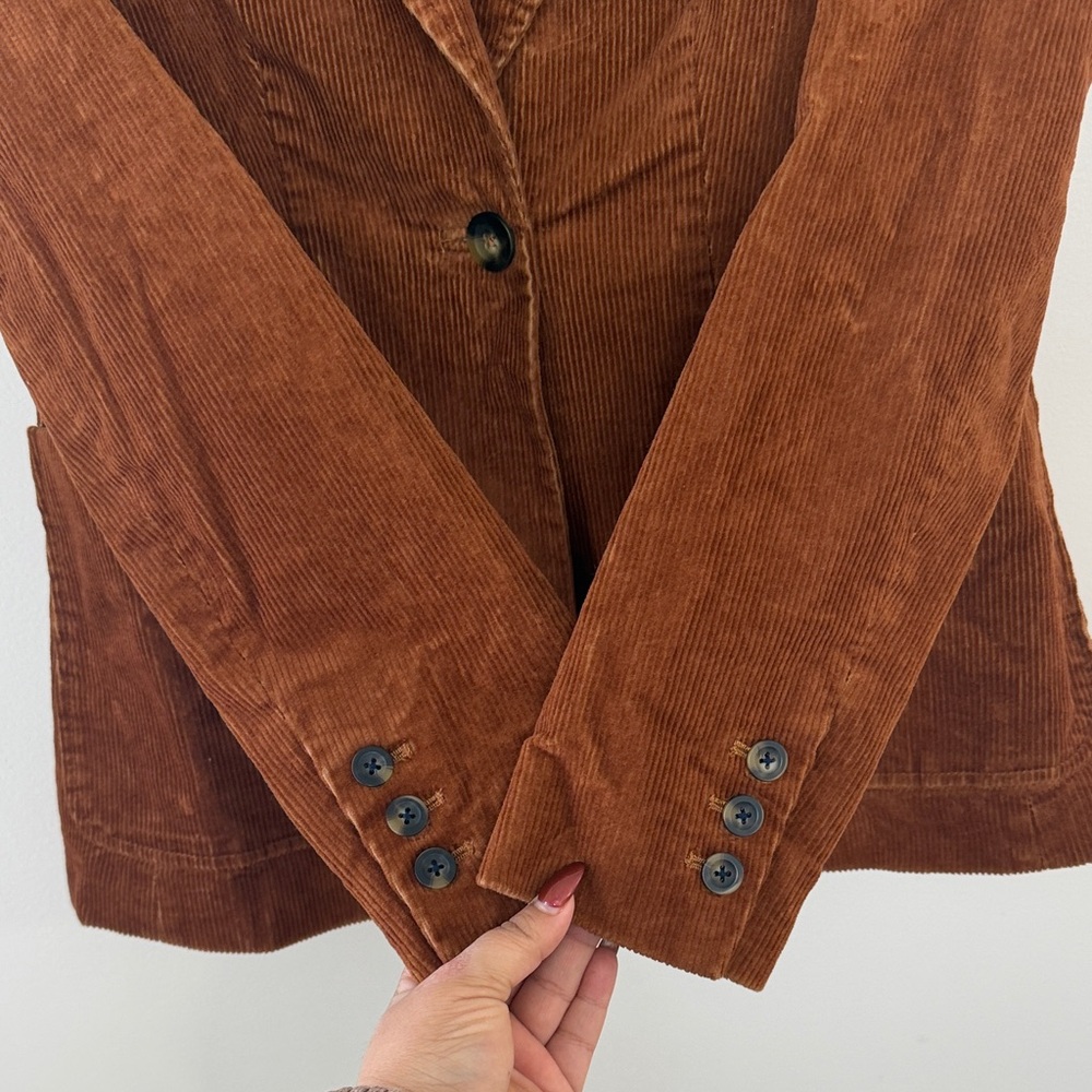 Boden Rich Brown Corduroy Blazer Size 4R - Picture 3 of 7
